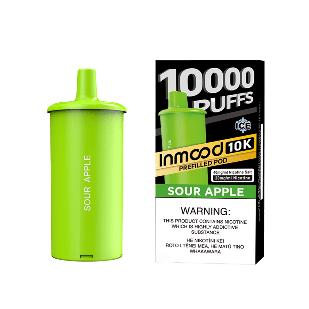 Inmood 10K Prefilled Pod - Sour Apple - Vapoureyes