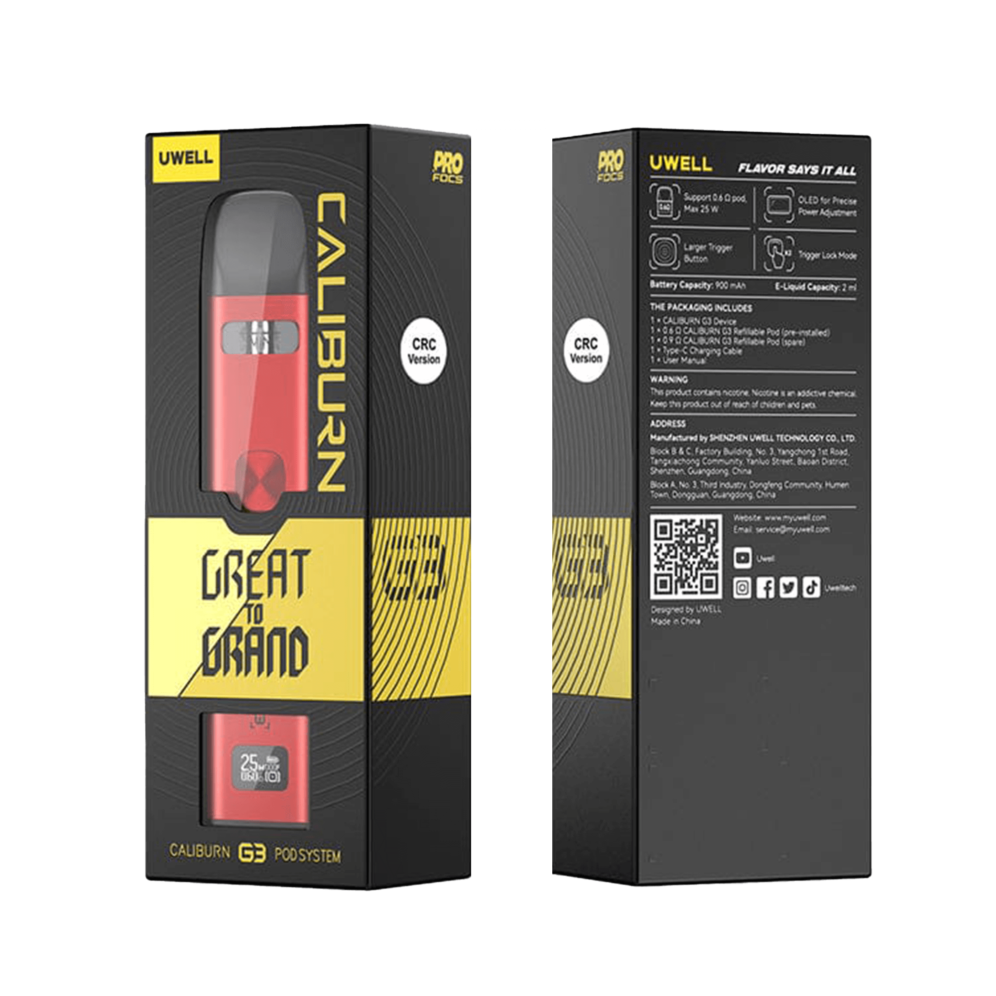 Uwell - Caliburn G3 Pod Kit - Vapoureyes